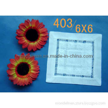 New Designed Linen Cocktail Napkin with Hemstitch (CT-02)